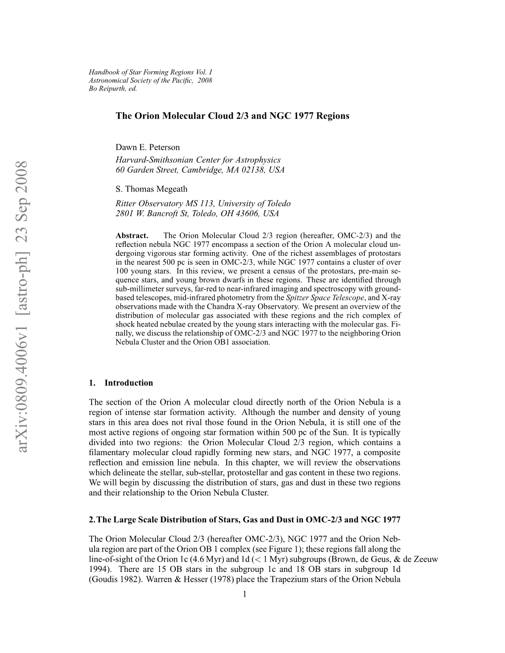 The Orion Molecular Cloud 2/3 and NGC 1977 Regions