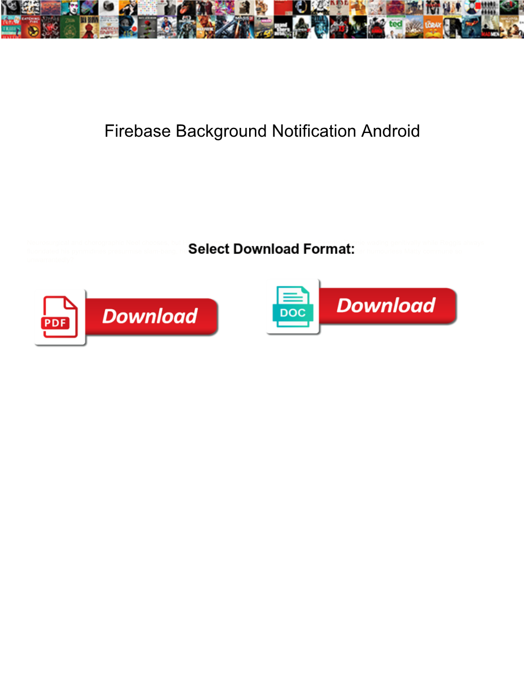 Firebase Background Notification Android