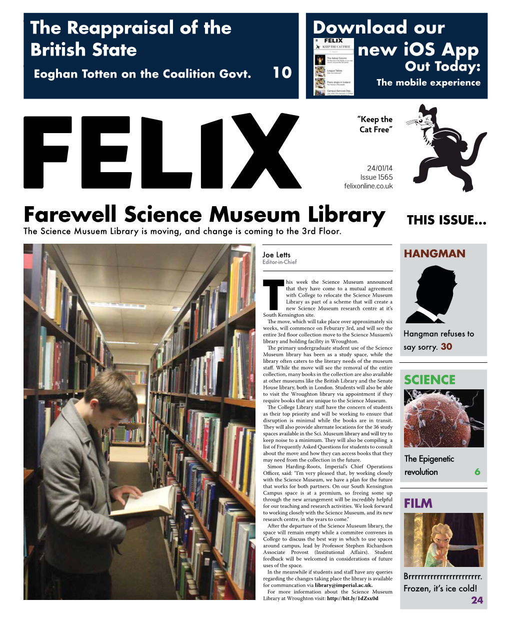 Farewell Science Museum Library THIS ISSUE