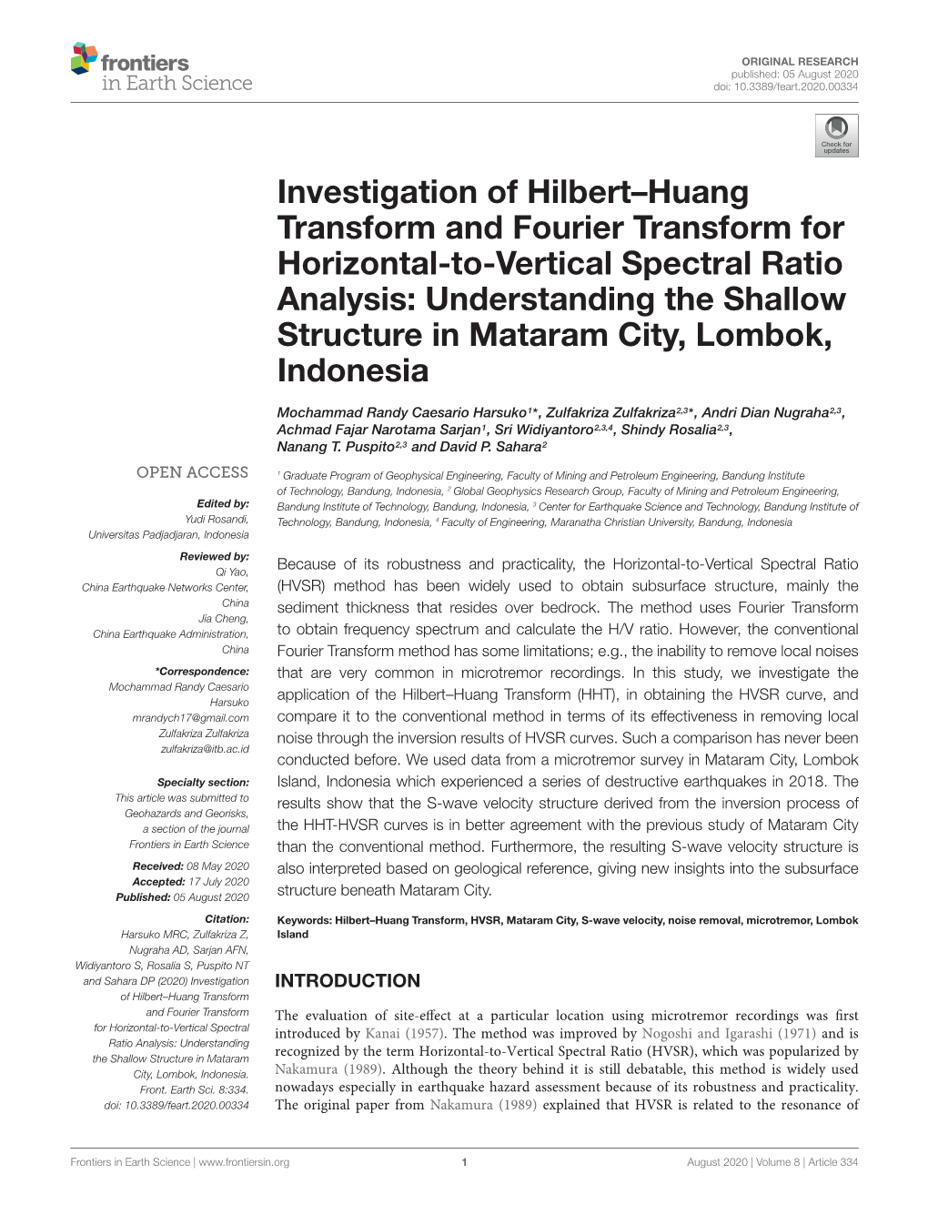 Investigation of Hilbert–Huang Transform and Fourier