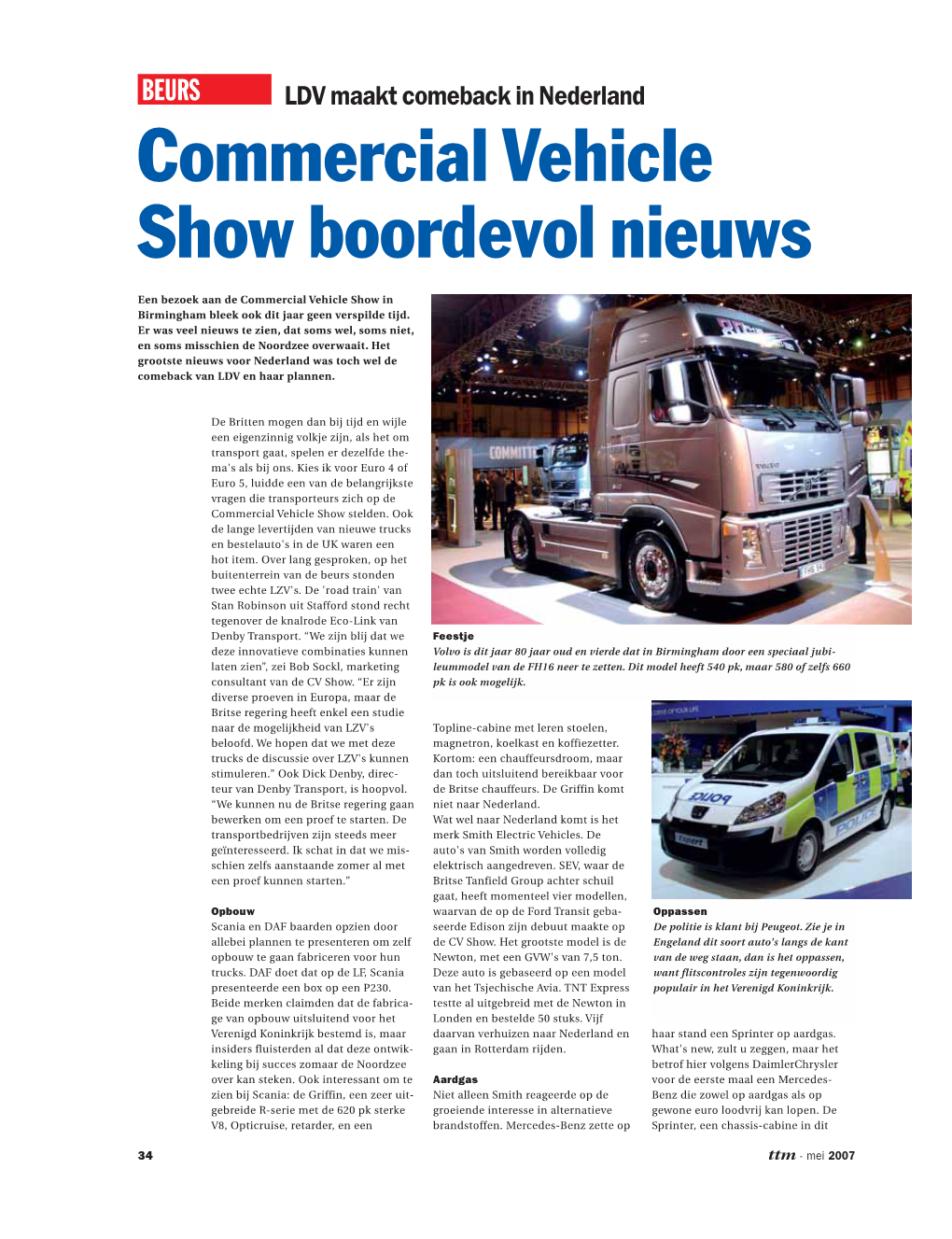 Commercial Vehicle Show Boordevol Nieuws