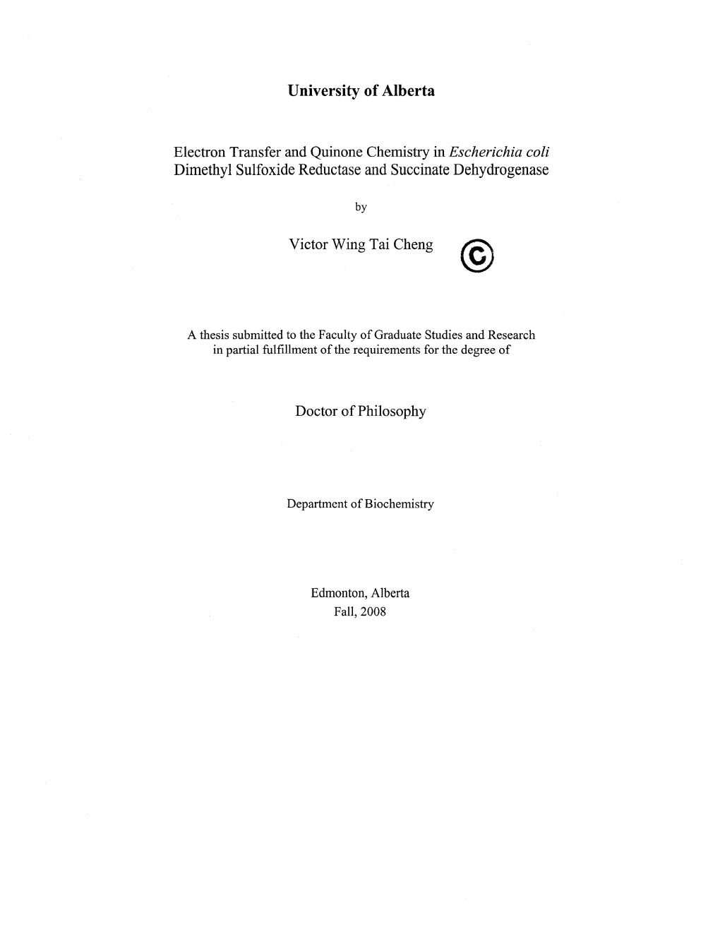 Electron Transfer and Quinone Chemistry in Escherichia Coli Dimethyl Sulfoxide Reductase and Succinate Dehydrogenase