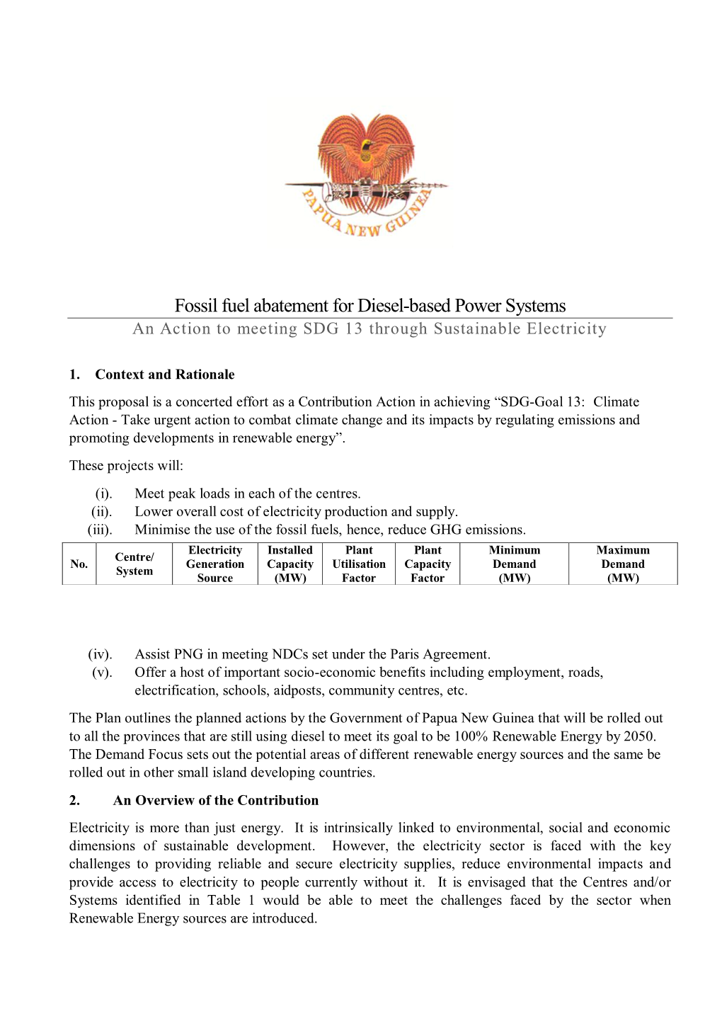 Fossil Fuel Abatement for Diesel-Based Power Systems an Action to Meeting SDG 13 Through Sustainable Electricity