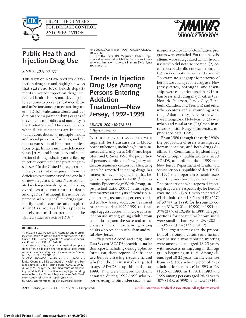 Public Health and Injection Drug