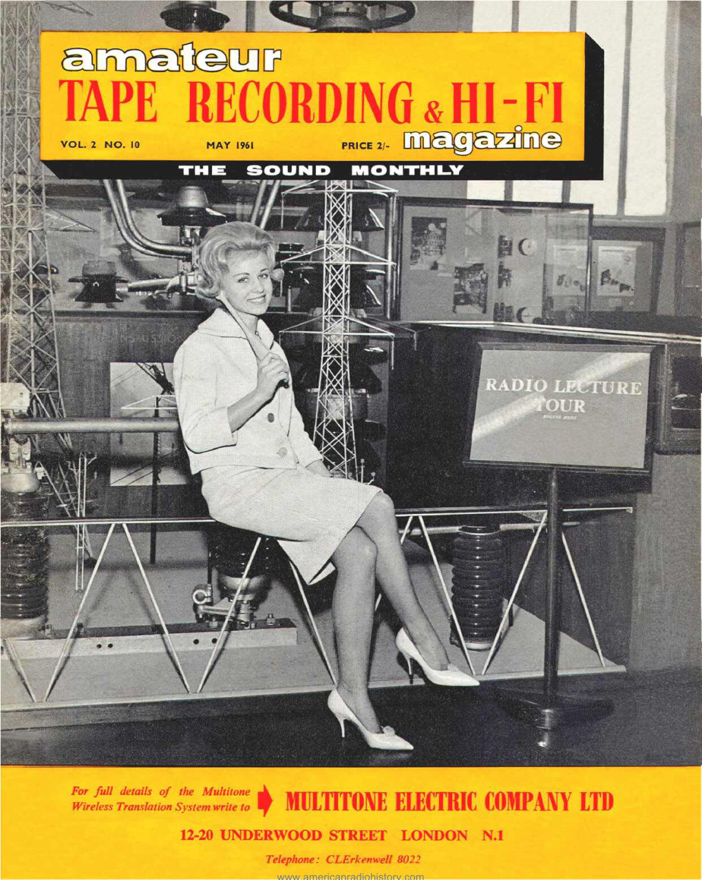 TAPE RECORDING HI - Ft VOL