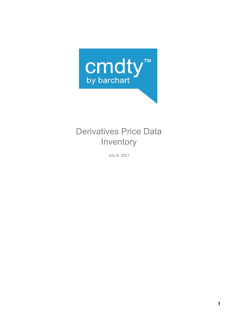 Derivatives Price Data Inventory