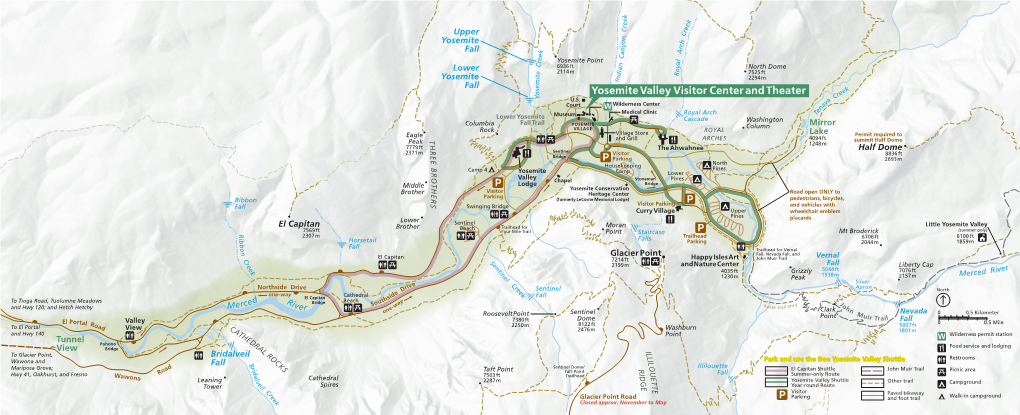 Map of Yosemite Valley