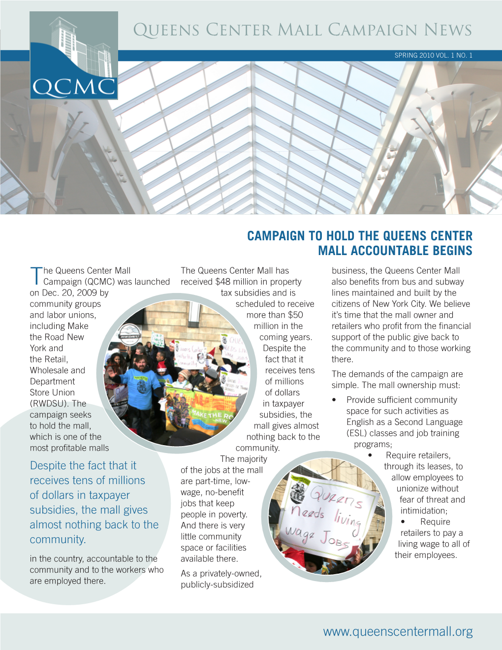 Queens Center Mall Campaign News