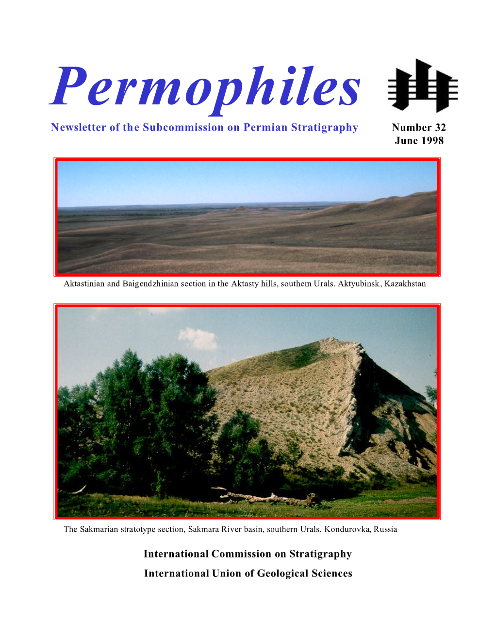 Newsletter of the Subcommission on Permian Stratigraphy Number 32 June 1998