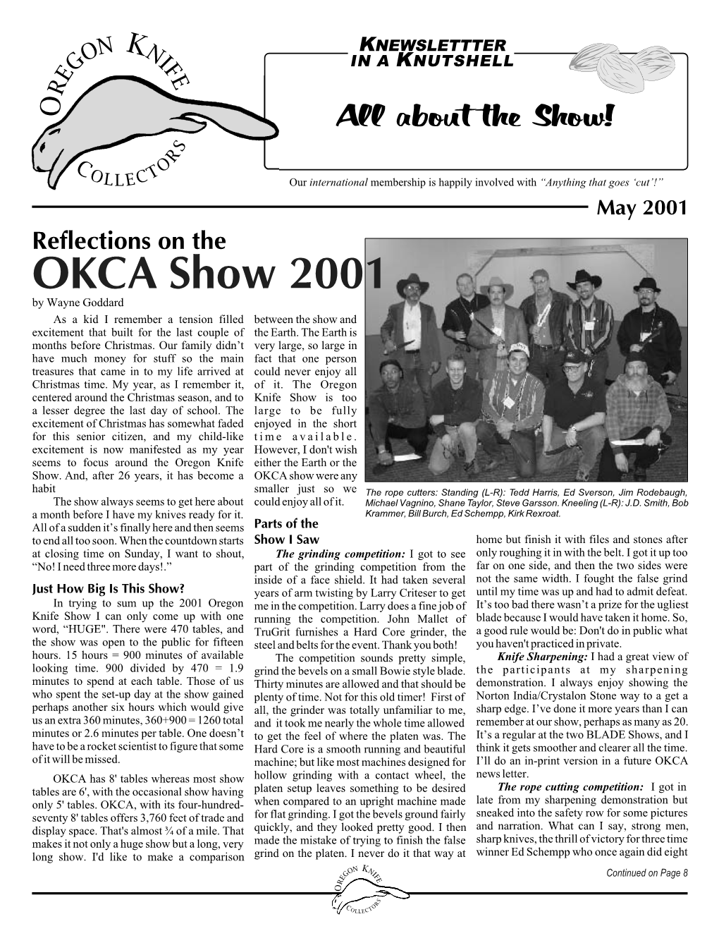 OKCA Show 2001 by Wayne Goddard As a Kid I Remember a Tension Filled Between the Show and Excitement That Built for the Last Couple of the Earth