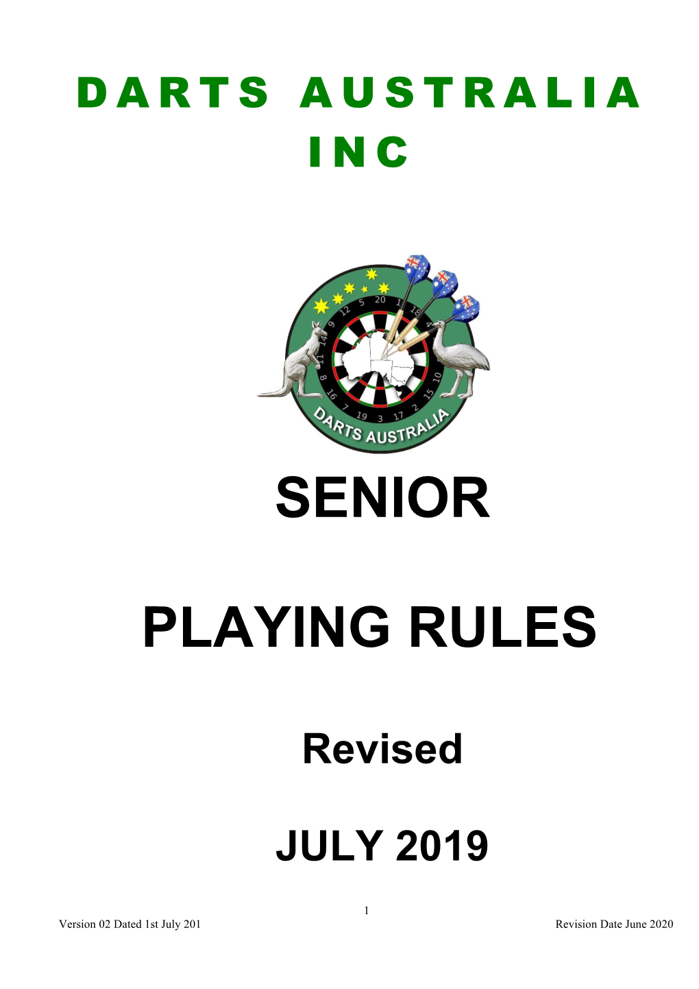 Senior Playing Rules