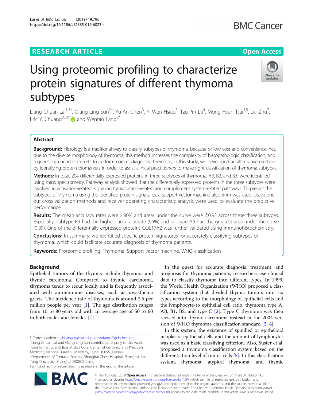 Using Proteomic Profiling to Characterize Protein Signatures Of