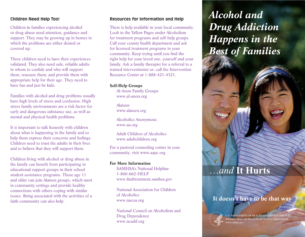 Alcohol and Drug Addiction Happens in the Best of Families