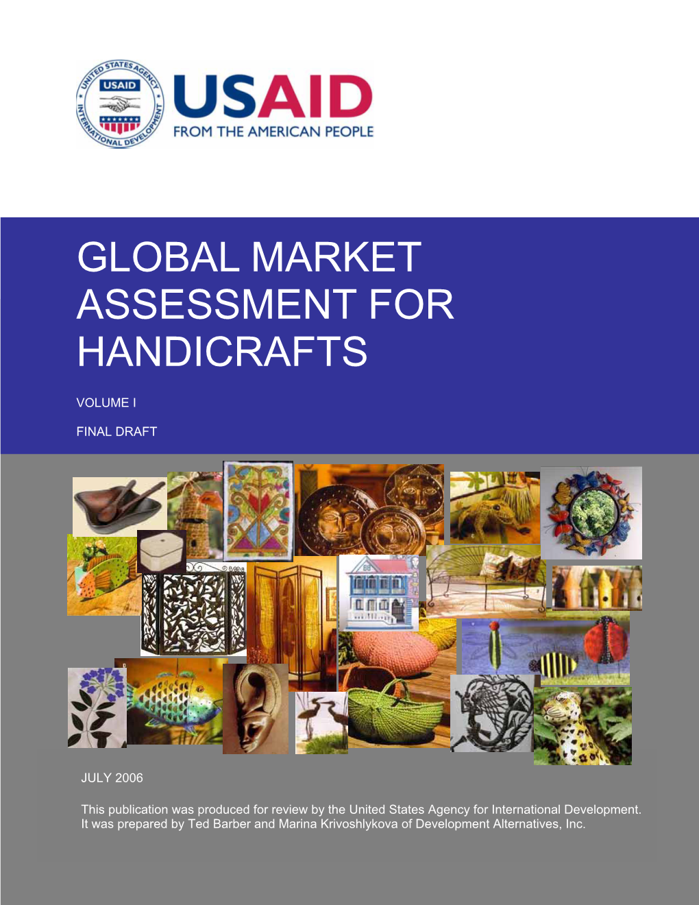 Global Market Assessment for Handicrafts