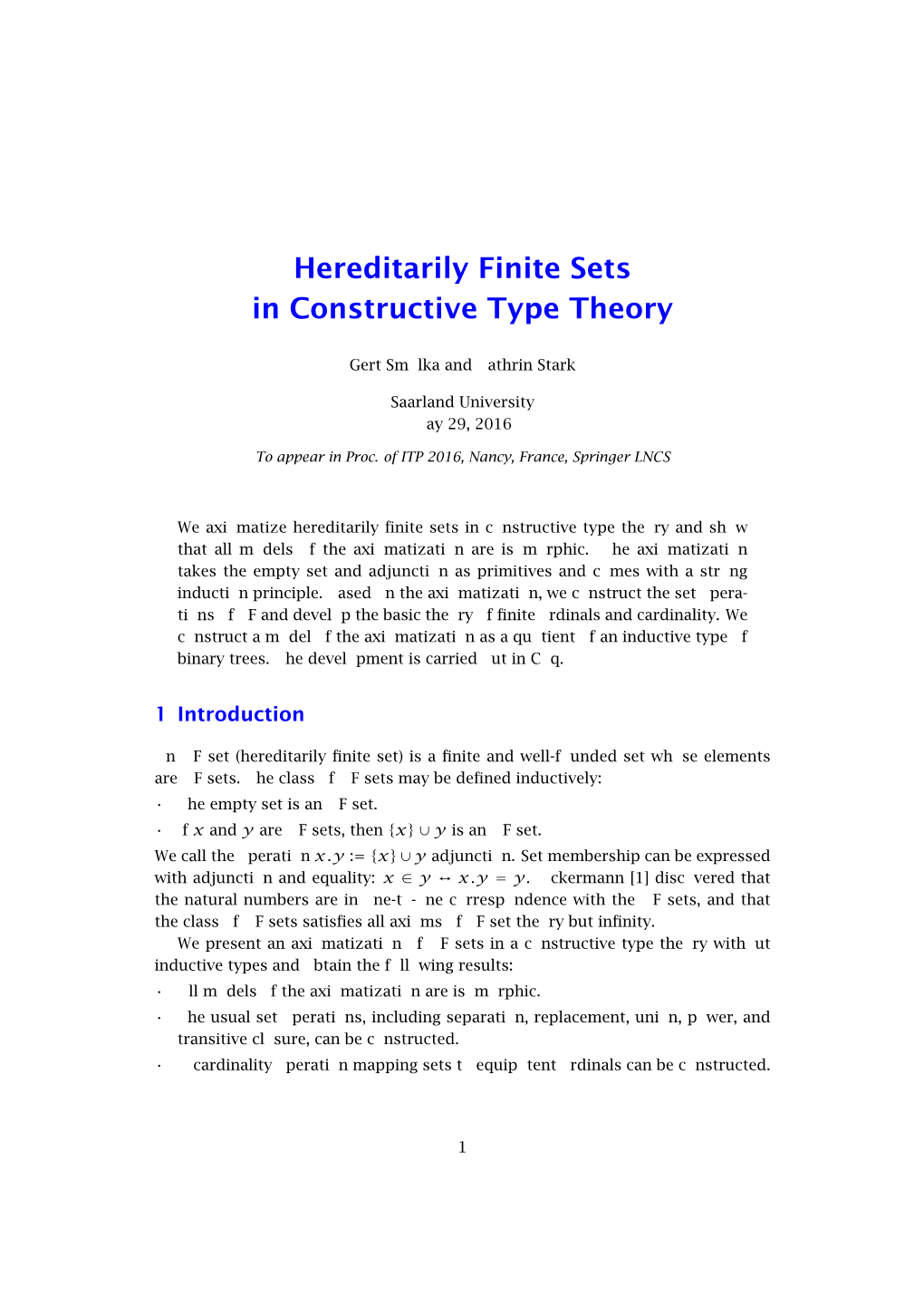 Hereditarily Finite Sets in Constructive Type Theory