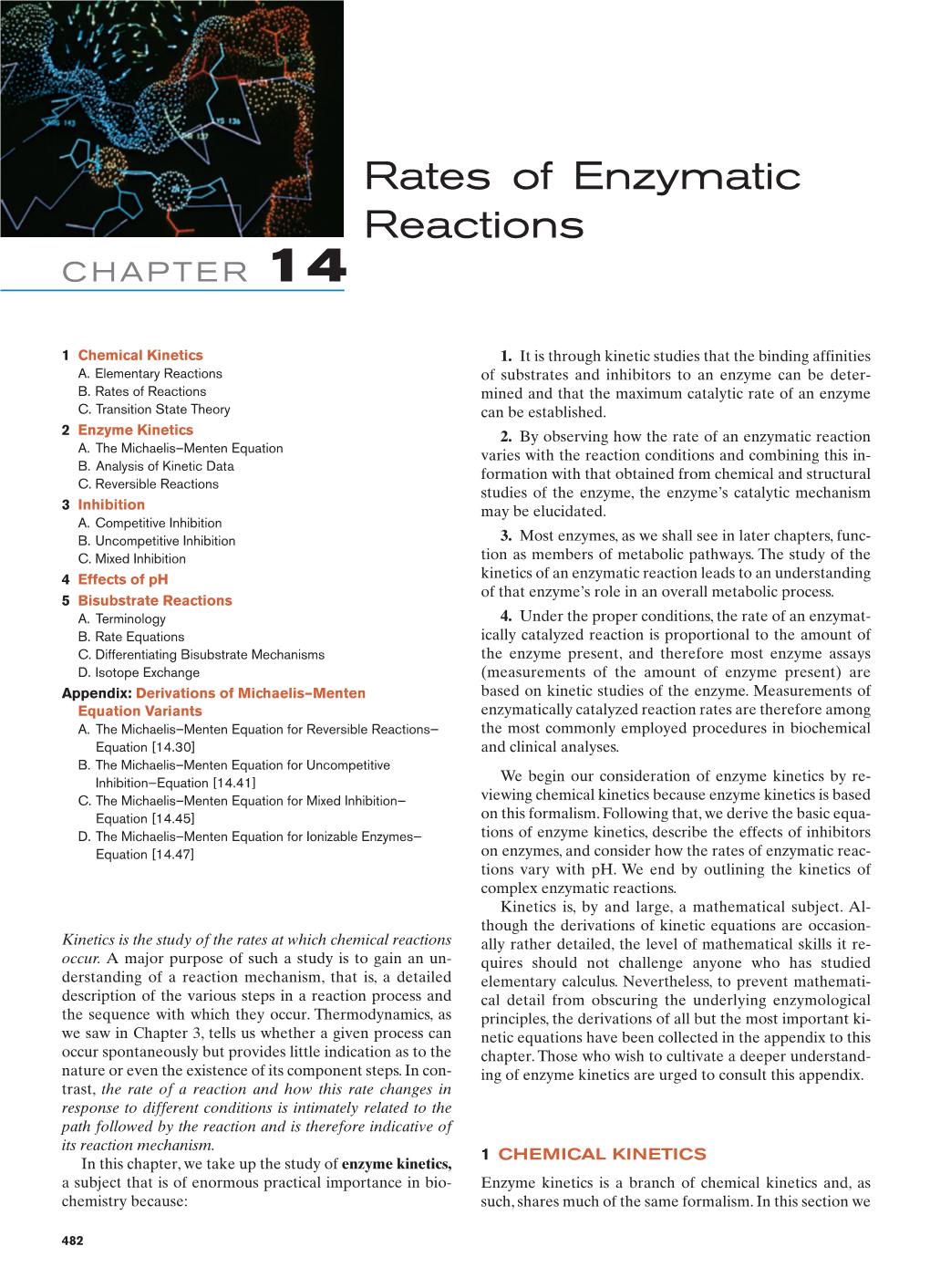 Rates of Enzymatic Reactions CHAPTER 14