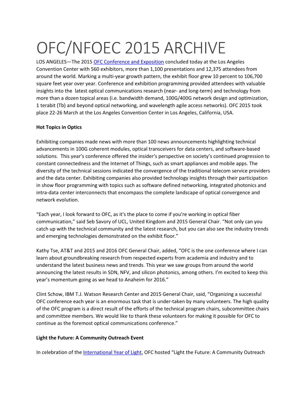 Ofc/Nfoec 2015 Archive