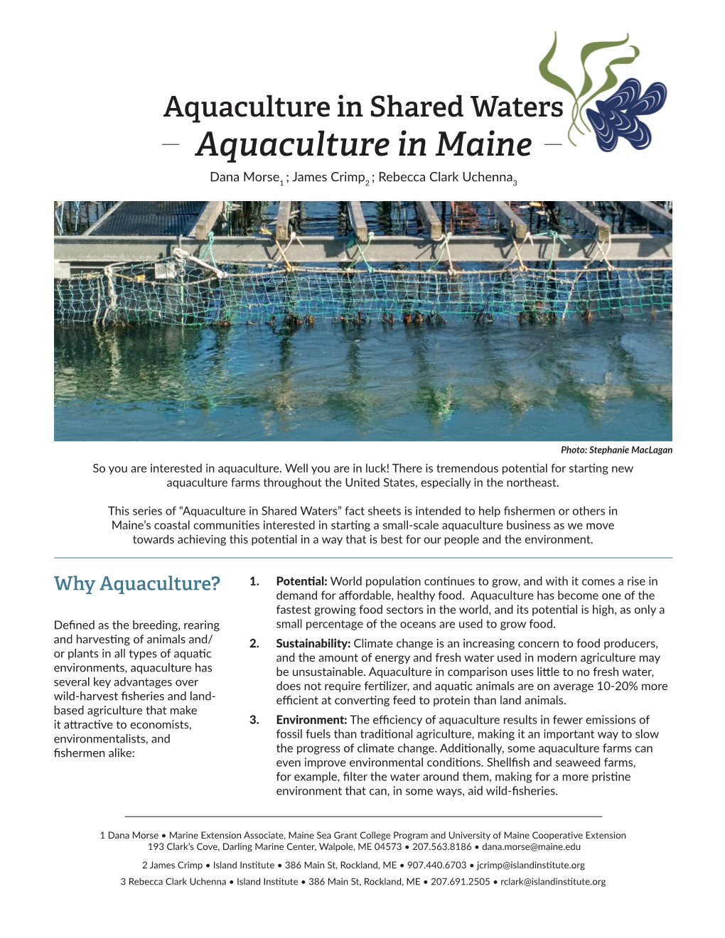 Aquaculture in Maine