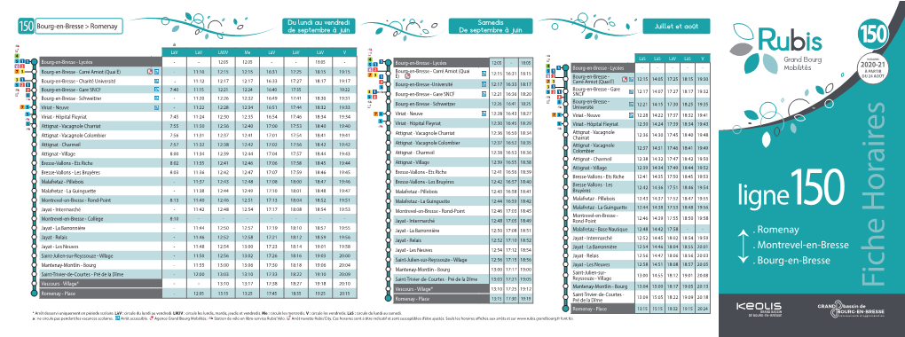 Fiche Horaires