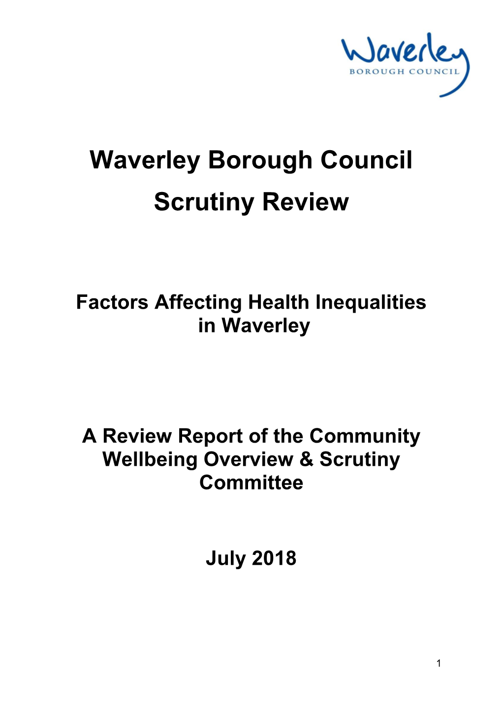 Health Inequalities Scrutiny Review.Pdf