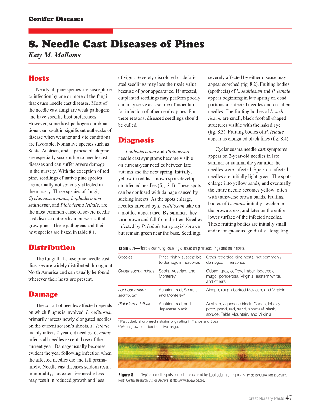 8. Needle Cast Diseases of Pines Katy M