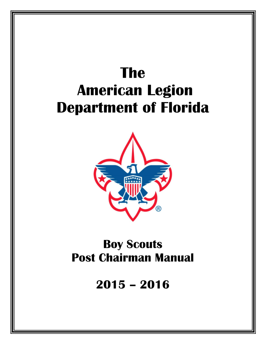 Post Boys Scout Chairman Manual