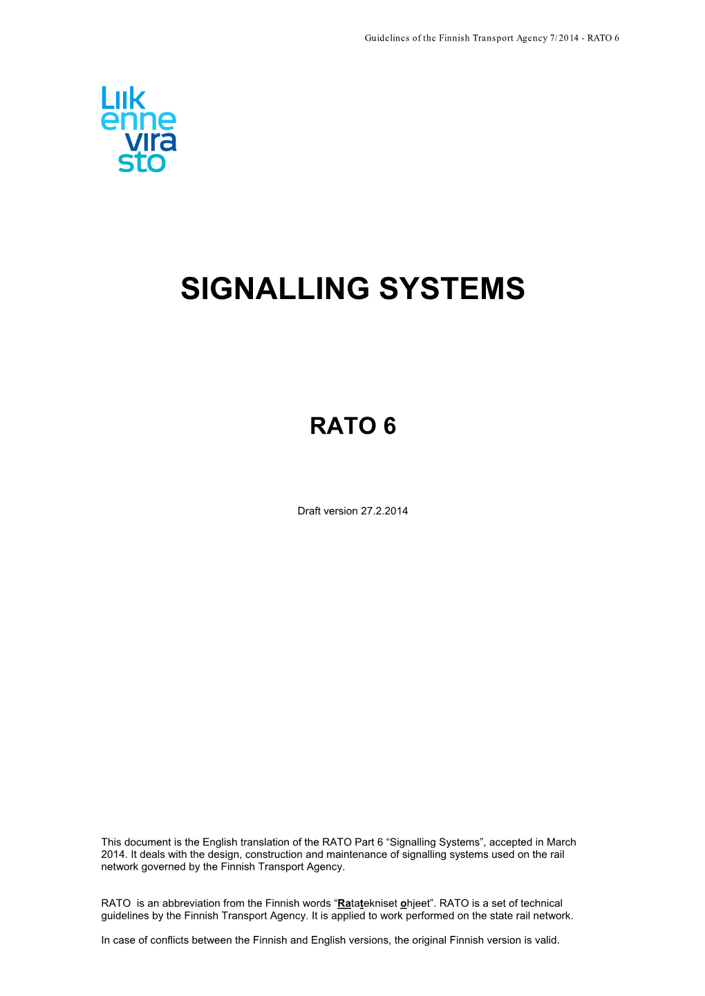 Signalling Systems