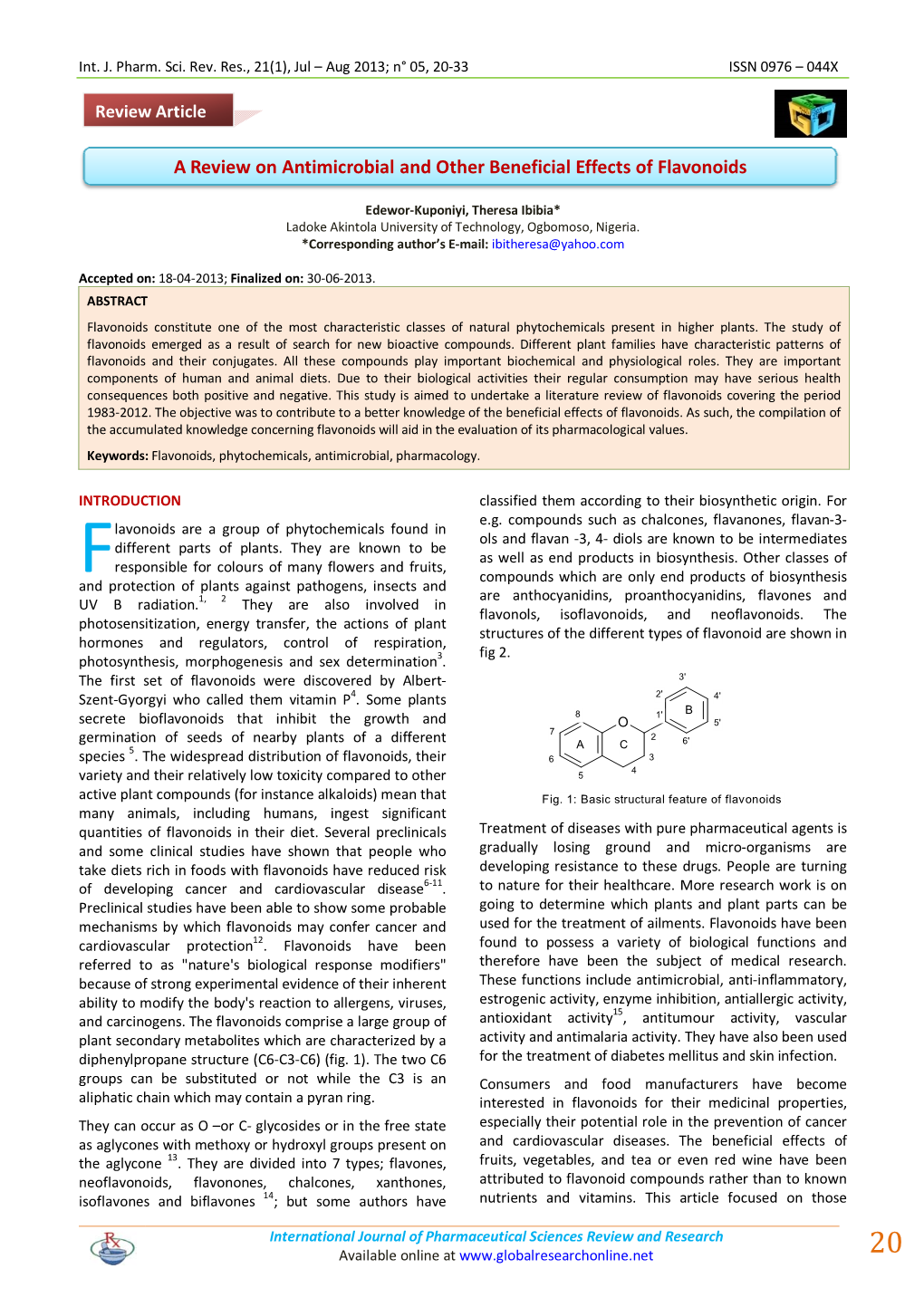 A Review on Antimicrobial and Other Beneficial Effects of Flavonoids