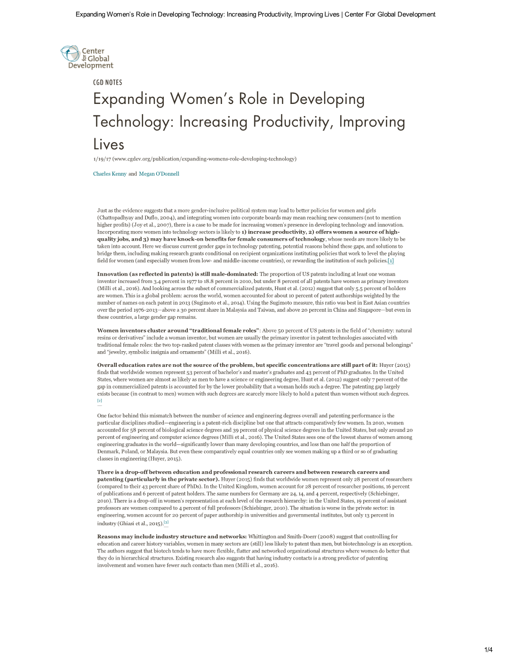 Expanding Women's Role in Developing Technology