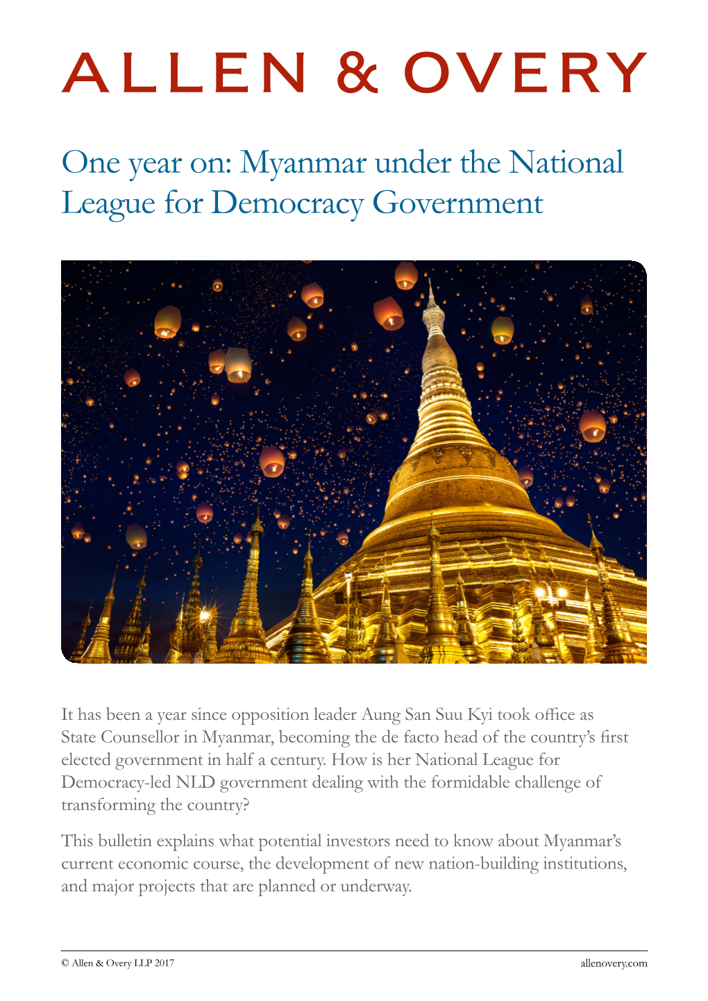 Myanmar Under the National League for Democracy Government