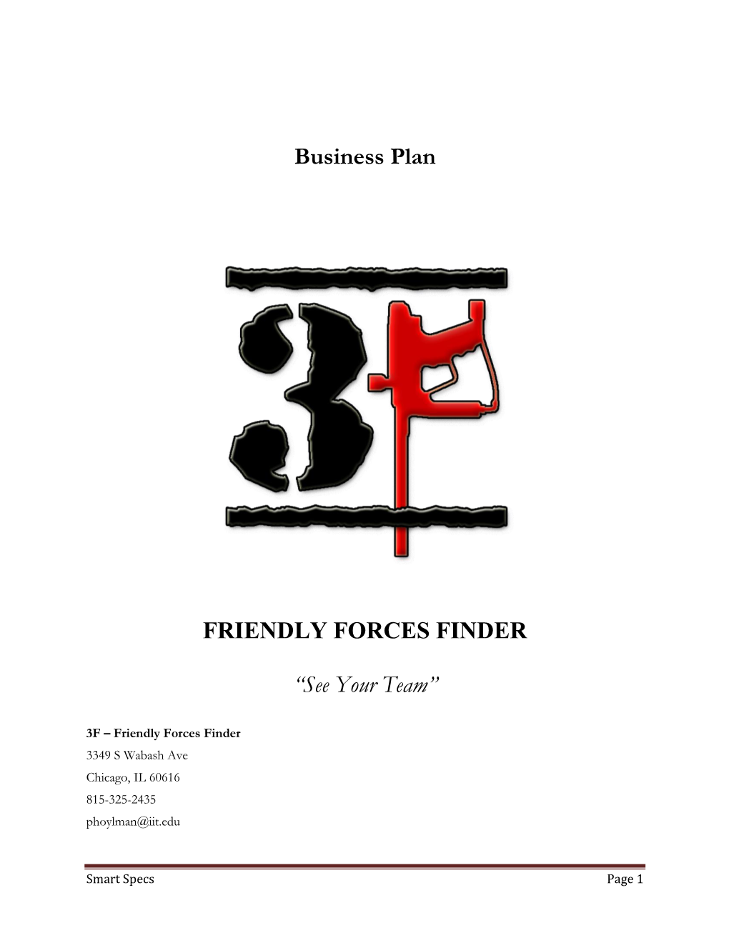 Business Plan FRIENDLY FORCES FINDER