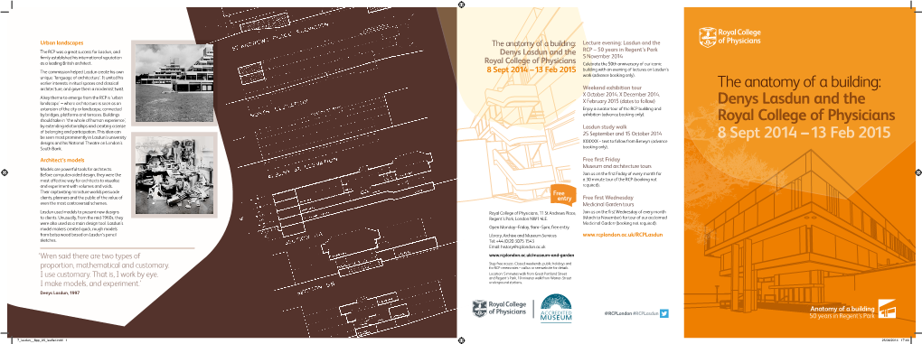 The Anatomy of a Building Exhibition Leaflet