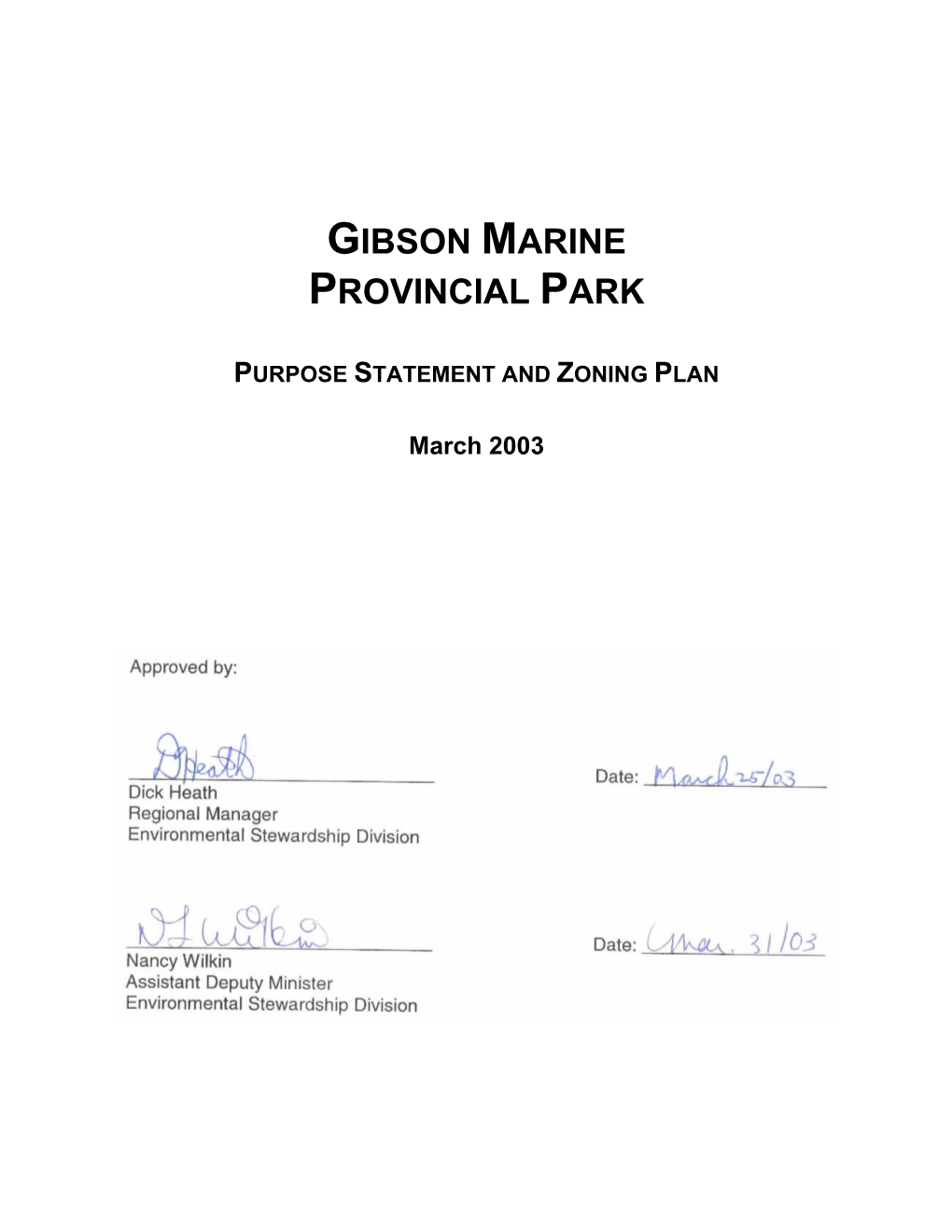 Gibson Marine Provincial Park