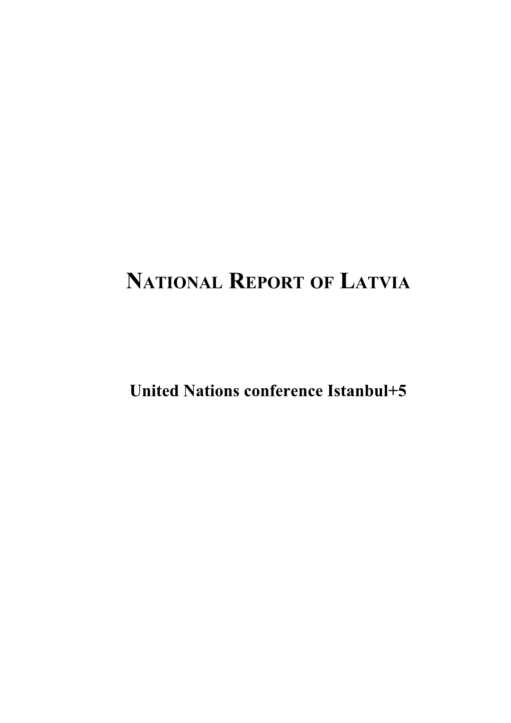 National Report of Latvia