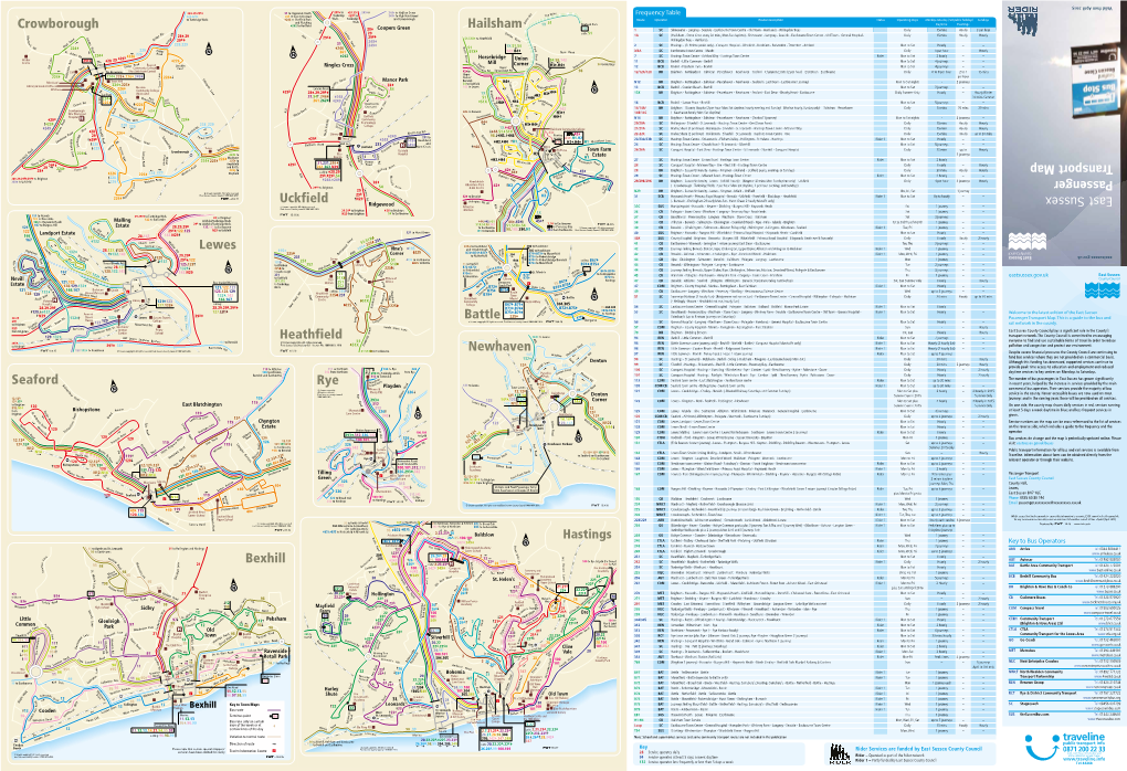 East Sussex County Council County Sussex East by Funded Partly = 1 Rider