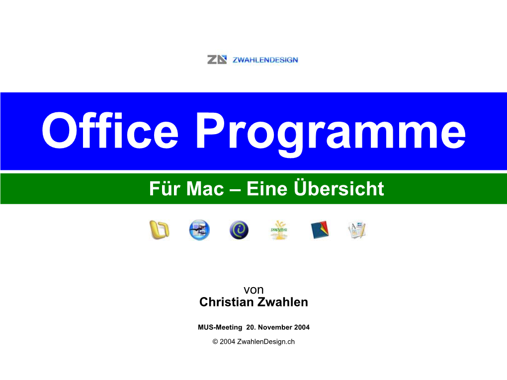 Office Programme