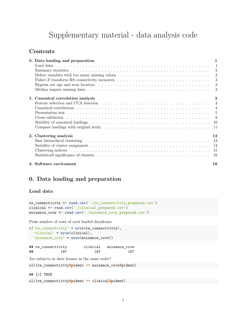 Data Analysis Code