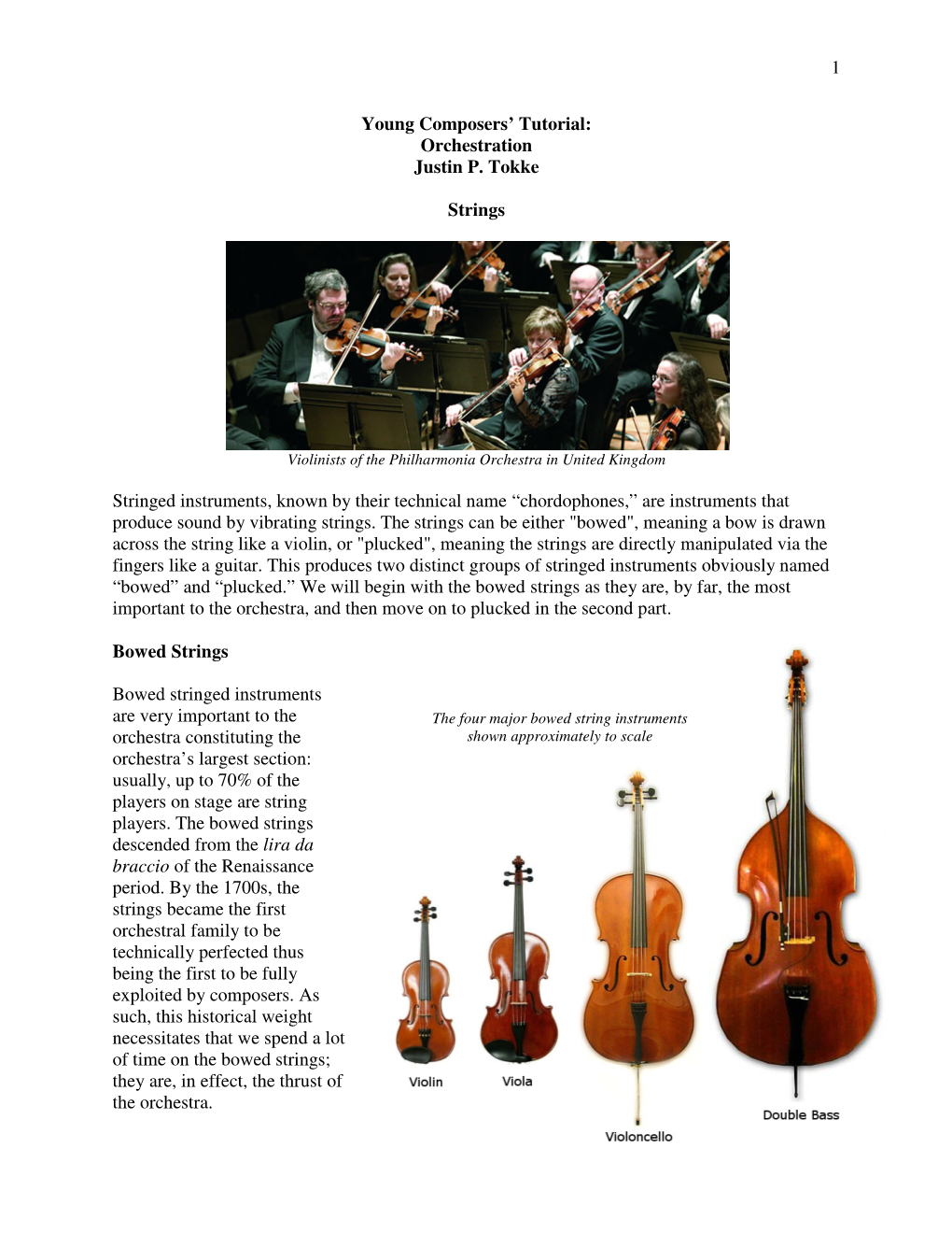 Orchestration Justin P. Tokke Strings Stringed Instruments, Known By