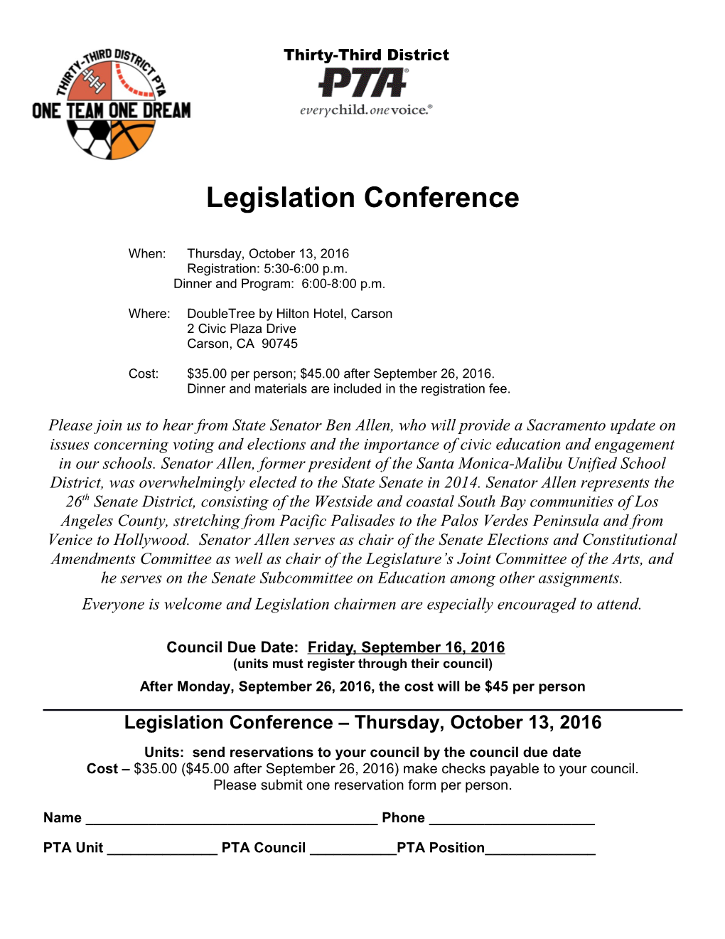 Legislation Conference