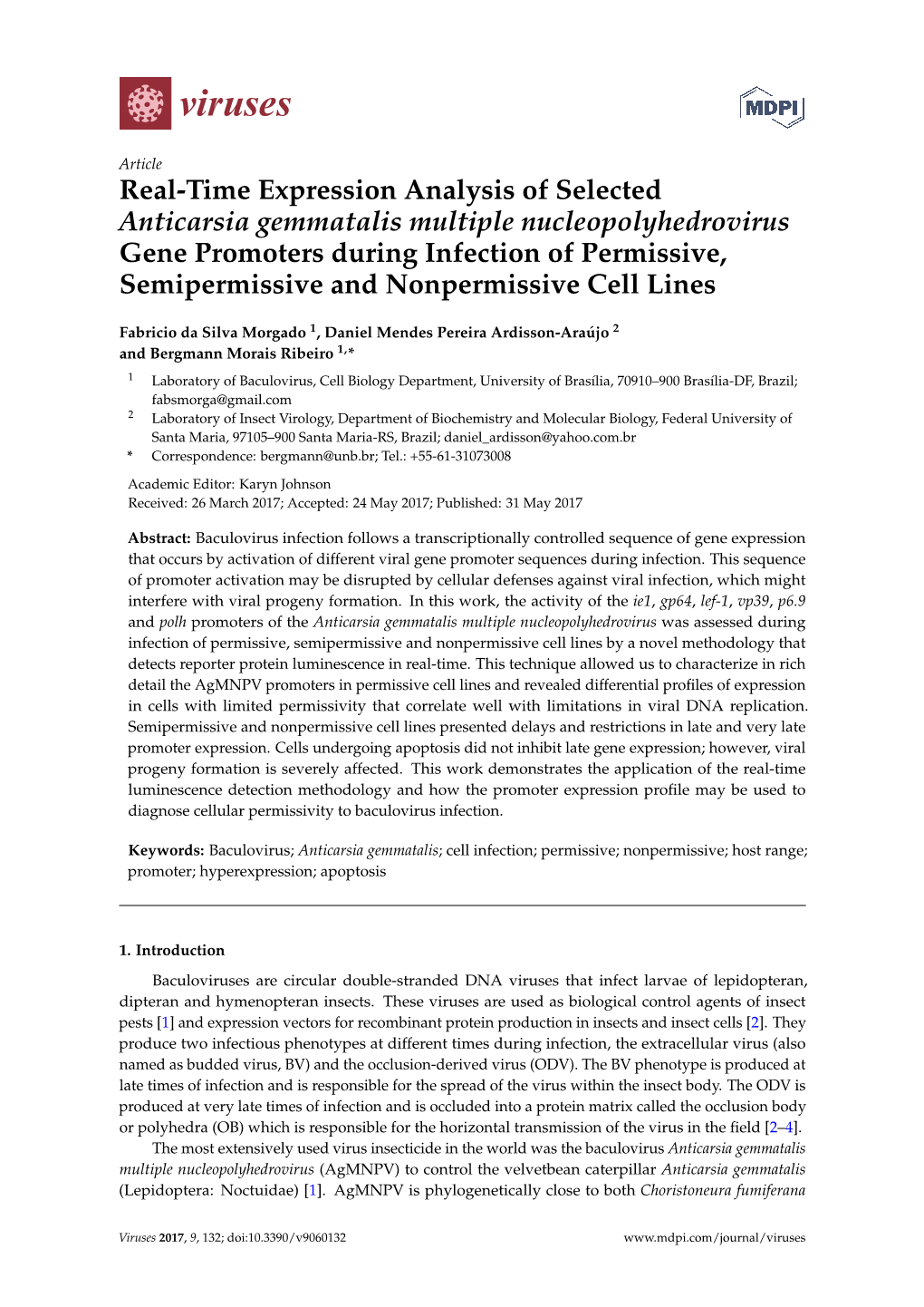 Real-Time Expression Analysis of Selected Anticarsia Gemmatalis