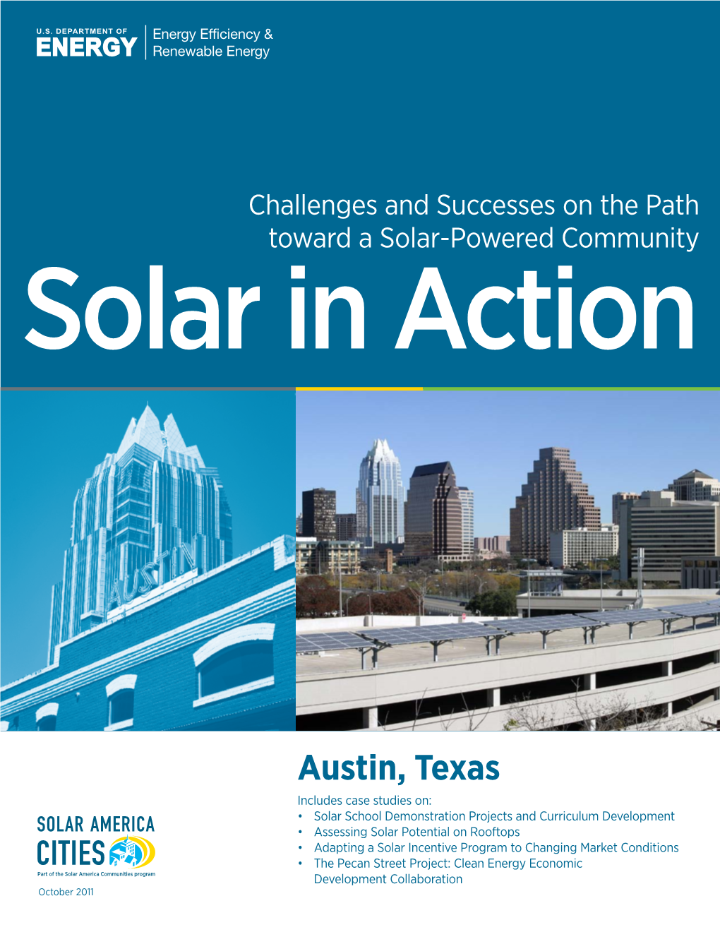 Austin, Texas: Solar in Action (Brochure), Solar America Cities, Energy Efficiency & Renewable Energy (EERE)