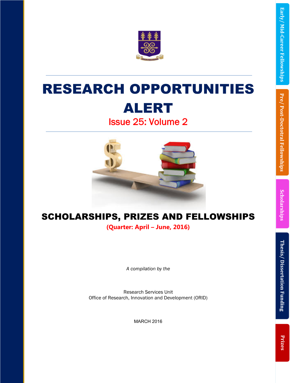 Volume 2: Prizes, Fellowships and Scholarships