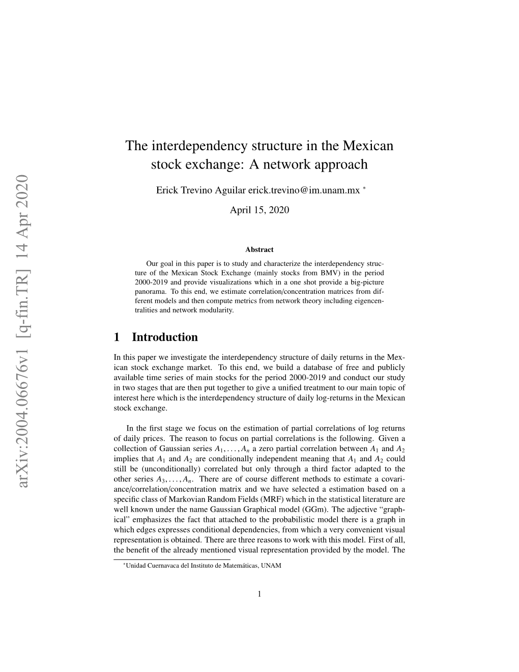 The Interdependency Structure in the Mexican Stock Exchange: a Network Approach
