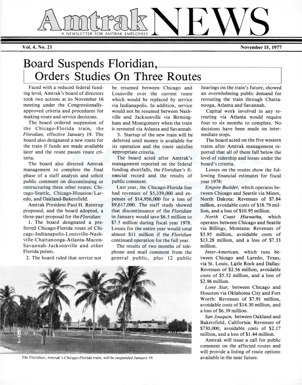 Board Suspends Floridian