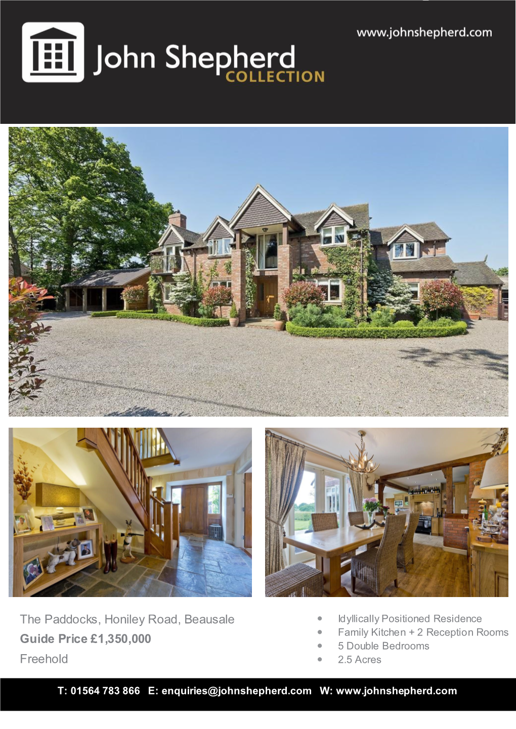 The Paddocks, Honiley Road, Beausale Guide Price £1,350,000