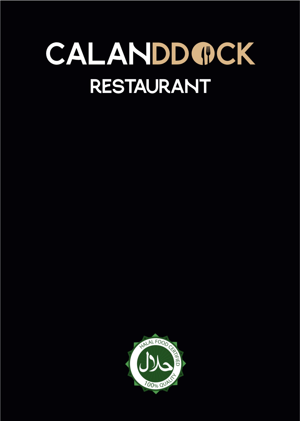 Calanddock Restaurant Menukaart 2021