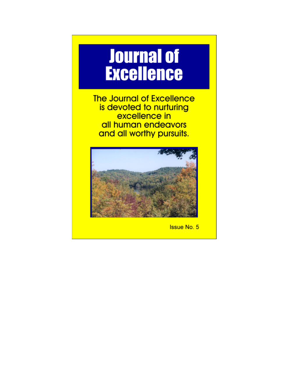 Journal of Excellence Issue 5