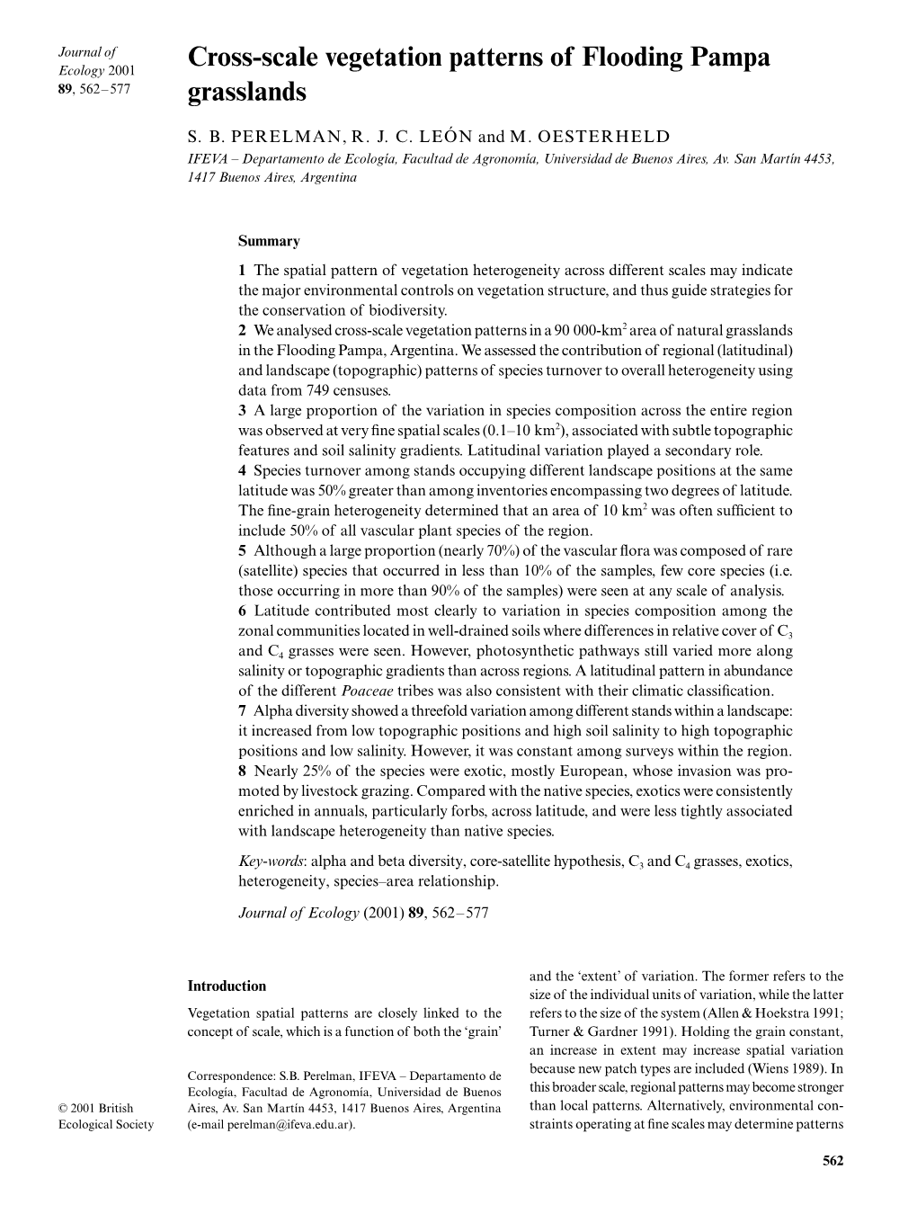 Cross-Scale Vegetation Patterns of Flooding Pampa Grasslands