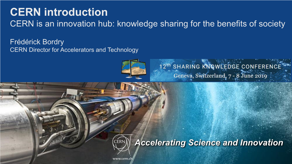 Fk Bordry CERN Presentation Sharing Knowledge