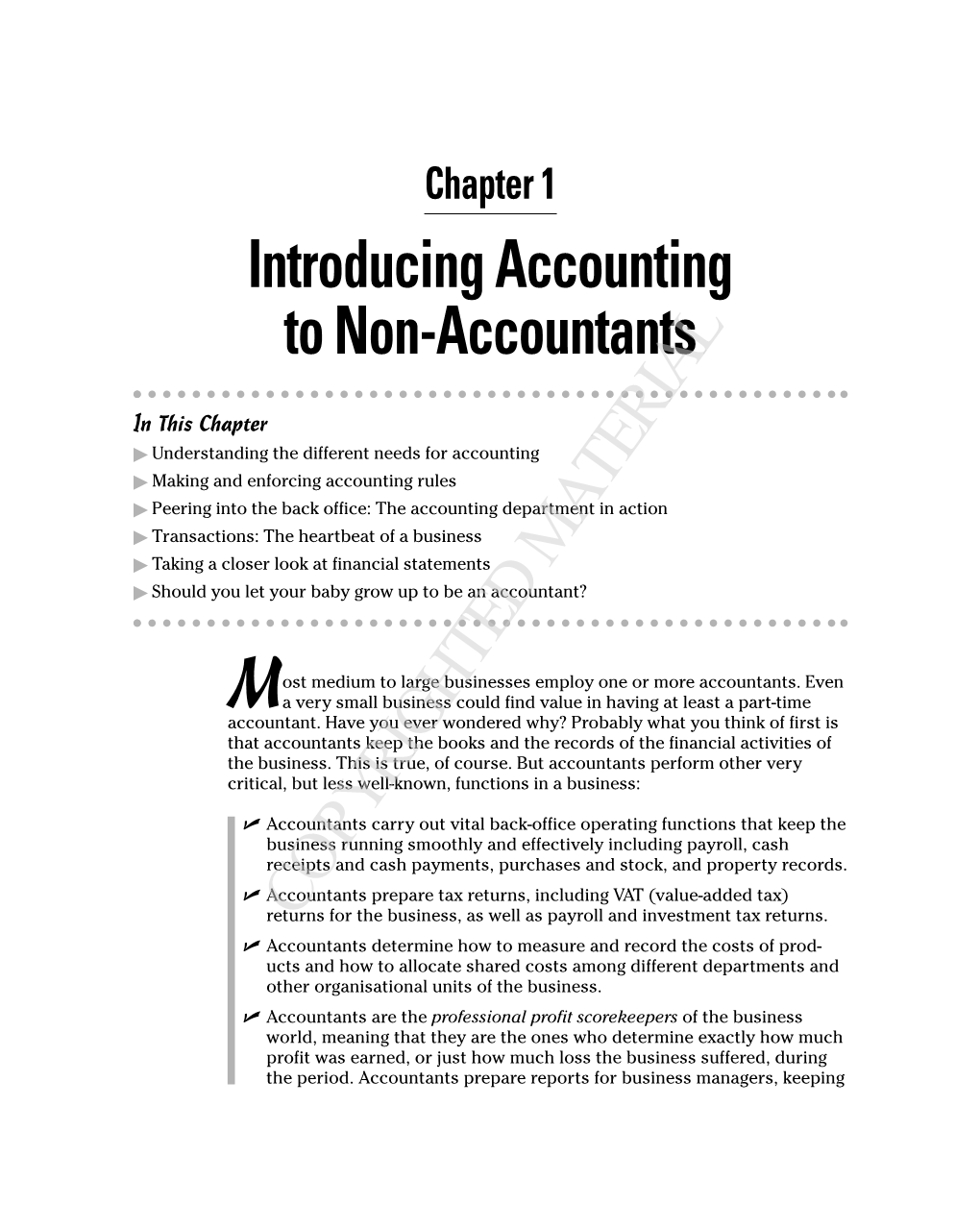 Introducing Accounting to Non-Accountants